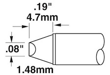 Solder Tip, Smart Heat PowerTips, STTC-114Metcal  